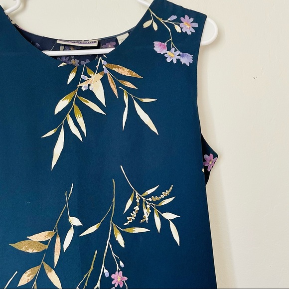 ✨SOLD✨Amanda Smith Semi-Sheer Floral Dress Size Medium - Picture 5 of 9